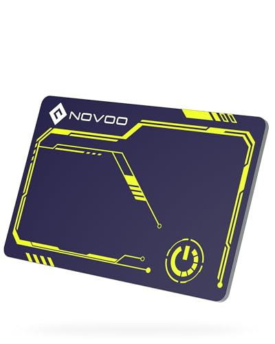 NOVOO Air Tag Card Wallet Tracker, 1,6 mm Slim Smart Card, 6 Anni Batteria, IP68 impermeável, compatível com Apple Dov'è (iOS Only), Bluetooth Localizzatore per Portafogli, Valigie, Passaporti, Ver de