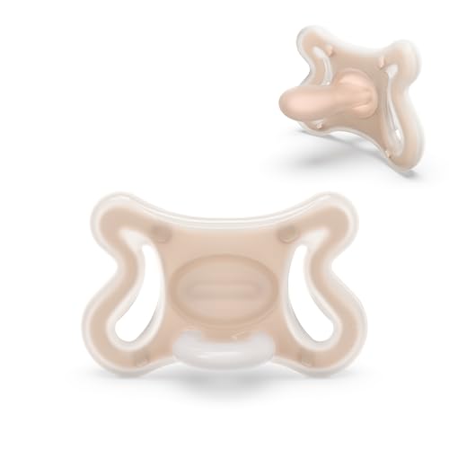 Suavinex, SX Pro Chupeta recém-nascido, zero com cetina fisiológica para bebés 0 a 6 meses, hipoalergénico, adequado para peles sensíveis, silicone Skin-Friendly, respeita a amamentação, luz