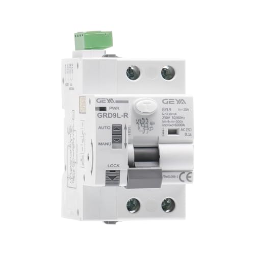 GEYA Disjuntor de dispositivo de reconexão automática 6KA ELCB Reconetador RCCB de reconexão automática tipo de AC RCD (Reconetador AC220V+RCCB 2P-25A-30 mA)