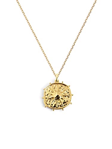 SINGULARU - Collar Solstice Lavande - Colgante en Latón con Acabado Baño de Oro de 18 Kt o Rodio - Cadena de Talla Unica - Joyas para Mujer - Varios Acabados