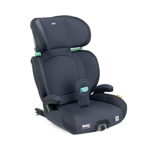 Chicco, Quizy i-Size, Cadeira de carro para crianças 3-12 anos (100-150 cm), peso 15-36 kg, grupo 2/3, instalação fácil com sistema isofix, recarregável, ajustável em altura, apoio de braços
