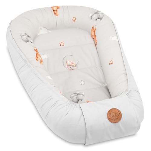 Ninho bebé recém-nascido 90 x 50 cm - casulo de colecho redutor berço algodão cuco ideal para gôndola moisés e viagem perfeita para meninos e meninas ursos