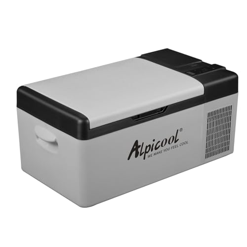 Alpicool EC15 15L Elétrico frigorífico de carro portátil frigoríficos mini frigorífico de carro 12/24 V CC congelador do automóvel para casa ao ar livre Camping, viagens (pilha não incluída)