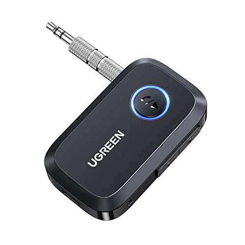 UGREEN Receptor Bluetooth 5,4 Jack 3,5 mm adaptador emissor Aux A2DP chamadas mãos livres para altifalantes de carro, preto