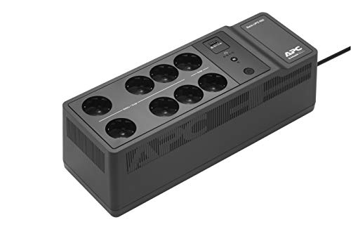 APC by Schneider Electric Back-UPS ES - BE650G2-SP - SAI de 650 VA (com 8 tomadas Schuko e com uma porta de carregamento USB A), preto