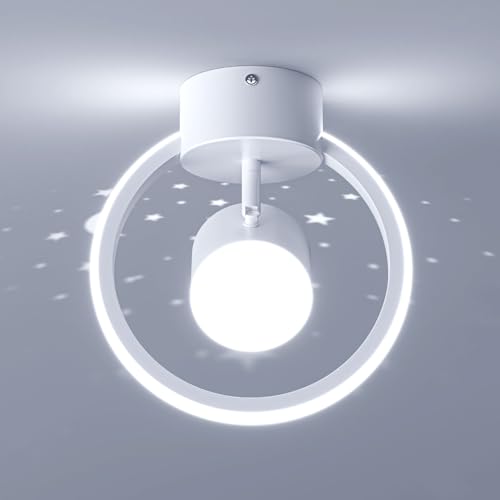 Kuwork Plafon LED teto moderno, candeeiros de teto para quarto giratório de 90°, candeeiros de teto para sala de jantar corredor casa de banho cozinha quarto corredor, 6000 K branco