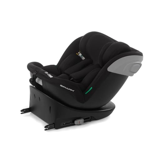 Nurse Spark, cadeira de carro bebé iSize, 40 a 150 cm, 0 a 12 anos, isofix, Top Tether, giratório 360, posição de carregamento, 13 posições, cor preta osmos, Spark i-Size