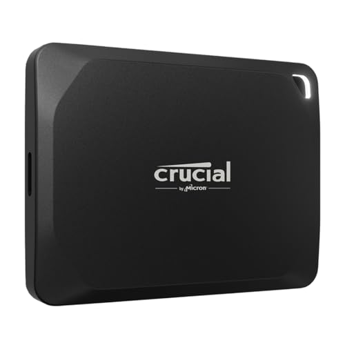 Crucial X10 Pro SSD 1TB portátil, leitura de até 2100 MB/s e gravação de 2000 MB/s, PC e Mac, resistente à água e ao pó (IP55), disco rígido sólido externo SSD, USB-C 3.2 - CT1000X10PRR OSSD902 12