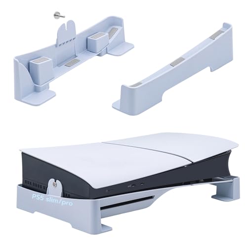 Wigearss Suporte horizontal para consola PS5 Slim/Pro DE/UHD, suporte de base com almofada para PS5 Slim/Pro Disc e edição digital