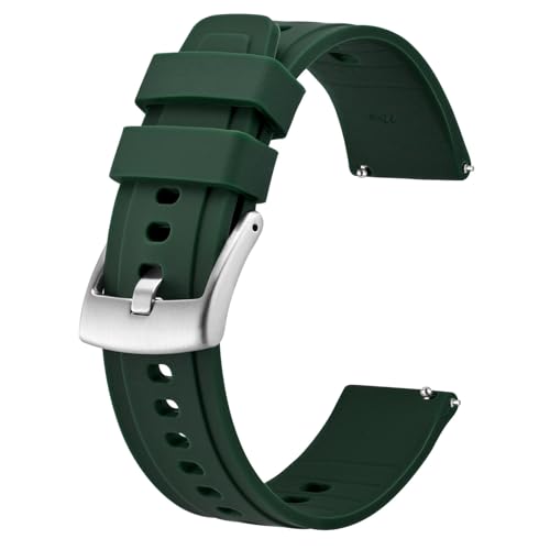 BISONSTRAP Flexível correia de silicone 18 mm 20 mm 22 mm 24 mm, correia de relógio borracha de libertação rápida para homem e mulher