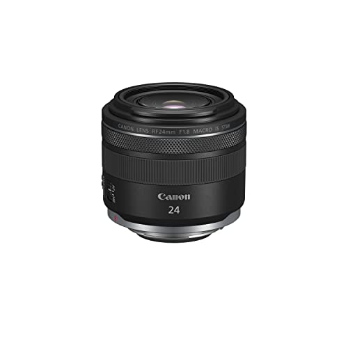 Canon Alvo RF 24 mm F1,8 Macro IS STM - lente grande angular, foto detalhes e vídeo, mesmo com pouca luz, leve, foco STM e estabilizador ótico de 5 passos, compatível com sistema EOS R, preto