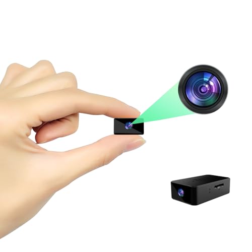 Mini câmara de espião - câmara oculta - Spy Cam-1080P HD mini câmara com gravação em laço, rotação de movimento, um botão de controlo, fácil de operar, câmara babá/bebé com áudio (sem necessidade de