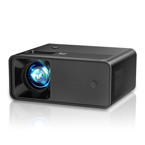 Projetor de 13000 lúmenes 1080P Full HD, 2025 Upgraded Einyoumily Mini projetor portátil, suporte de projetor 4K, cinema em casa de 130", compatível com iOS/Android/TV Stick/HDMI/USB (14 x 11 x 66 x