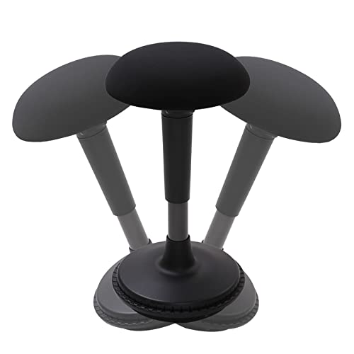 FLEXISPOT Banqueta giratória cadeira ergonómica de altura ajustável, bolsa de assento dinâmico com encosto vertical para secretárias, escritório ou sala de jantar, aliviar a dor nas costas, preto