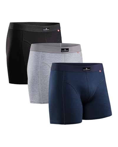 DANISH ENDURANCE Cuecas homem boxers de algodão premium, com ou sem cuecas, conjunto de 3 ou 10, roupa interior confortável e elástica