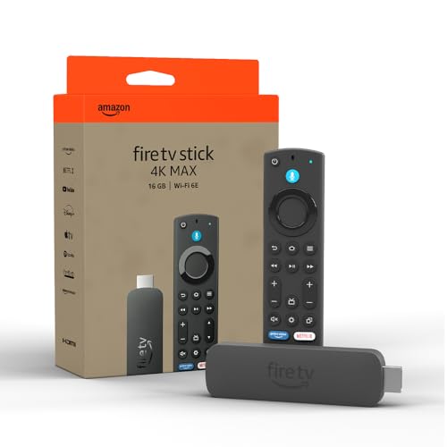 Amazon Fire TV Stick 4K Max (Última generación), Dispositivo de streaming compatible con Wi-Fi 6E y fondo ambiental