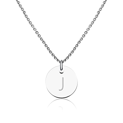 Corrente de letras Good.Designs para mulher I colar com nome I com letra em prata I colar de mulher com letra inicial I corrente de letras prateadas