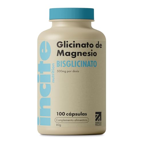 Bisglicinato de magnésio - 500 mg - Alta potência 100 cápsulas veganas (fornecimento de 3 meses) - Bisglicinato de magnésio - alta biodisponibilidade - Melhoria do sono, glicinato de magnésio para