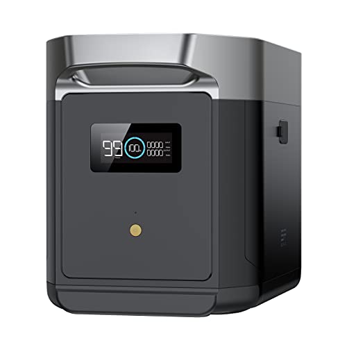 Bateria adicional EcoFlow para estação de energia portátil DELTA 2 Max bateria de LiFePO4 de 2048 Wh de capacidade para reserva de energia doméstica, economia de energia, exteriores, caravanas e