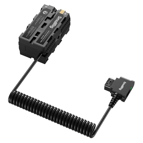 SMALLRIG D-Tap à bateria fictícia NP-F de dupla face, com USB-C, porta CC, ecrã LED, para monitor e transmissores de vídeo sem fios - 4884