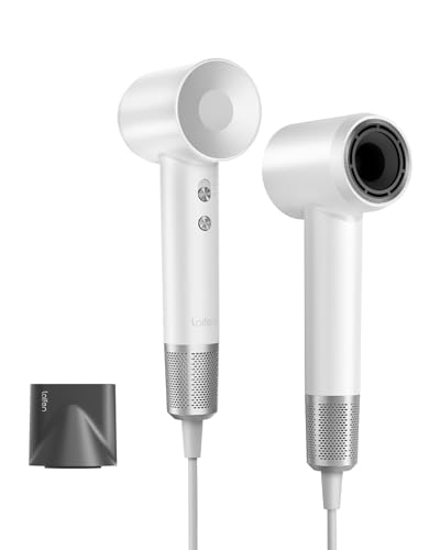 Laifen Swift Secador de cabelo 200 M iões motor sem escovas de 110 000 RPM secagem rápida controlo inteligente de temperatura com magnético baixo ruído viagem casa encaracolado liso (branco)