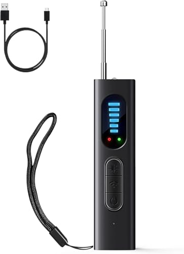 Detector anti-espionagem profissional - detetores de câmara oculta e dispositivo oculto com scanner RF, GPS e detector de erros para hotéis, casa e escritório, segurança anti-vigilância
