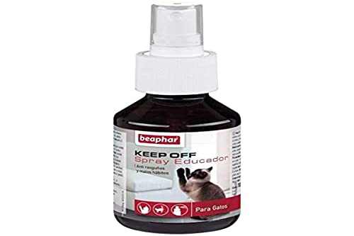 Beaphar Keep Off - Spray educador gatos - anti-riscos - Anti-riscos - Regra os maus hábitos - Protege sofás e móveis - Eficácia repelente imediata - 100 ml
