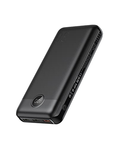 VEGER 30000 mAh Bateria externa Power Bank com ecrã LED bateria portátil USB C carregamento rápido PD 20 W QC 3.0 com 2 entradas e 4 saídas, compatível com iPhone, Samsung, Huawei, tablet e muito