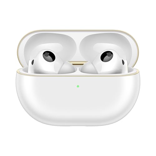 HUAWEI FreeBuds Pro 4 Auriculares sem fios, auriculares Bluetooth sem perdas, chamadas estáveis, ANC dinâmica, design de cordas prateadas, 33 horas, iOS e Android, branco