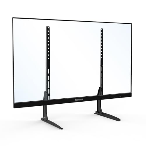 GRIFEMA Suporte para TV de pé para ecrãs de 22" - 80" ecrã LED/OLED/curva/plano, suporte para televisão pé de carga máxima. 50 kg, MAX VESA 800 x 400 mm - preto