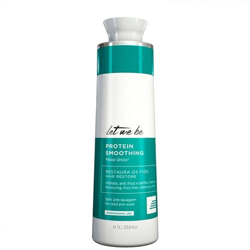 Let Me Be - Protein Smoothing, alisamento brasileiro especialista de um só passo, profissional em casa, longa duração, com queratina 100% cabelo liso, orgânico e sem forma (1 L)