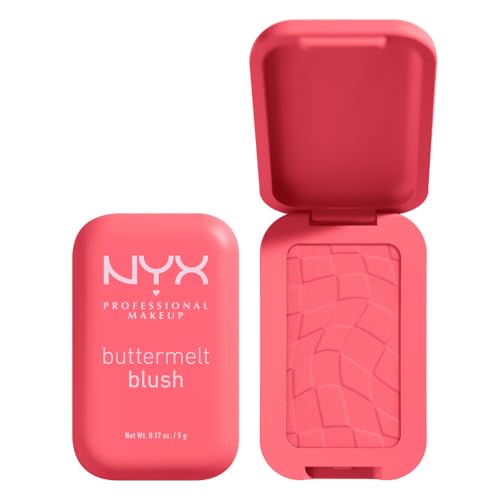 NYX PROFESSIONAL MAKEUP Rubor em pó Buttermelt, resistente ao desbotamento e à transferência, até 12 horas de uso, fórmula vegana - U Know Butta