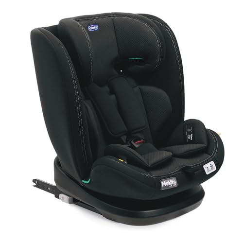 Chicco Cadeira de carro Mokita I-Size, com sistema Isofix, para crianças entre 76 e 150 cm de altura, utilizável a partir dos 15 meses. Redutor incluído. Cor preta (Jet Black)