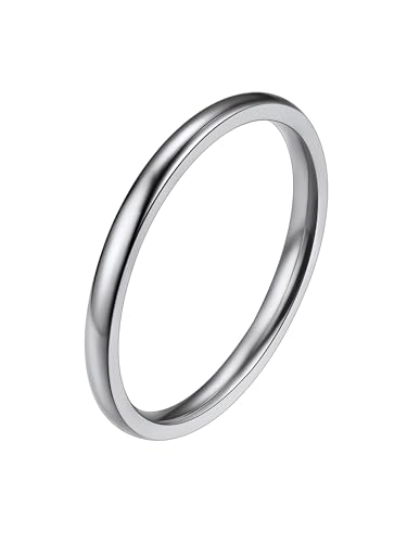 PROSTEEL O anel personalizável para homem e mulher em aço inoxidável/banhado a ouro, anel de aliança simples de 2 mm/4 mm/6 mm/8 mm, tamanho 47/49/52/54/57/59/62/64/67/69