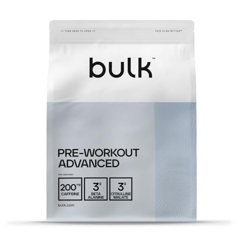 Bulk Bebida pré-treino completo avançada, maçã e limão, 500 g, 29 doses