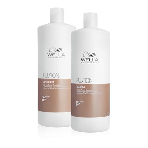 Wella Professionals Pack Fusion, reparação intensa, cabelo danificado, champô (1 L) condicionador (1 L)