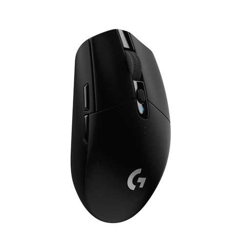 Logitech G 305 LIGHTSPEED Rato Gaming sem fios, Captor HERO 12K, 12,000 DPI, ultra leve, bateria de 250 h, 6 botões programáveis, memória integrada, PC/Mac, preto