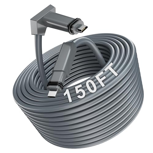 Cabo Starlink de 150 pés (46 metros) para Starlink Actuated Gen 2, cabo de substituição para Satellite V2 Starlink, cabo de extensão Starlink IP68 impermeável em cinzento