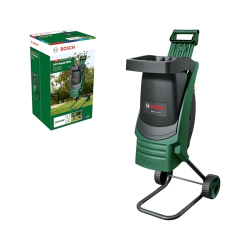 Bosch Home and Garden biotrituradora AXT Rapid 2000 (para triturar eficazmente os resíduos do jardim; potente motor de 2000 W)