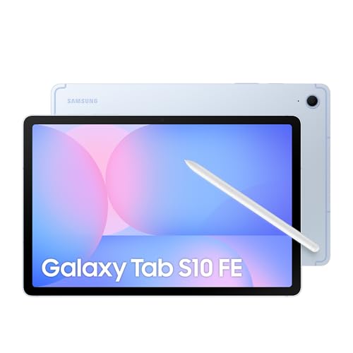 Samsung Galaxy Tab S10 FE 128GB, tablet Android S Pen, Galaxy AI, 8 GB RAM, ecrã de 10,9", bateria de longa duração, azul, garantia do fabricante 3 anos + 1 ano extra
