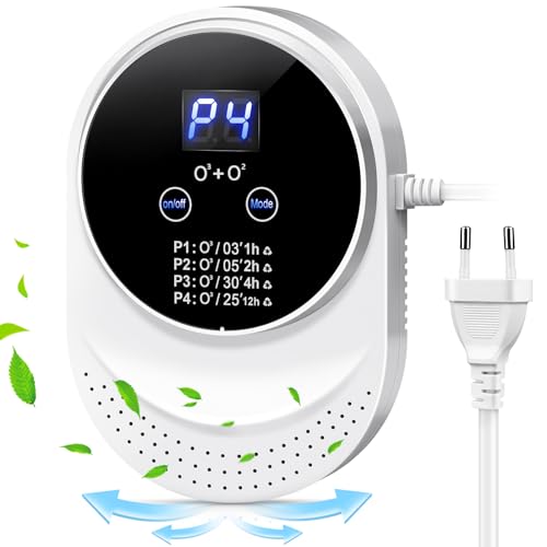 ICARE Gerador de ozono purificador de ar, ionizador de ar, purificador de ar, casa desodorizando esterilizador de ozono para casa de banho, cozinha, fumo, carros, animais de estimação, forma de