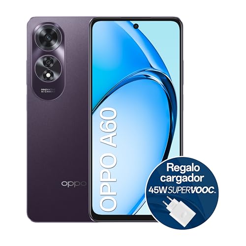 OPPO A60 8/256 GB roxo livre + carregador de 45 W