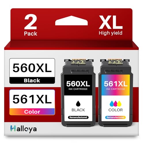 Halloya 560 561 Cartuchos de tinta PG-560XL CL-561XL de substituição para Canon 560 560 PG 560 XL preto e CL 561 XL para Canon Pixma TS5351 TS5352 TS5353