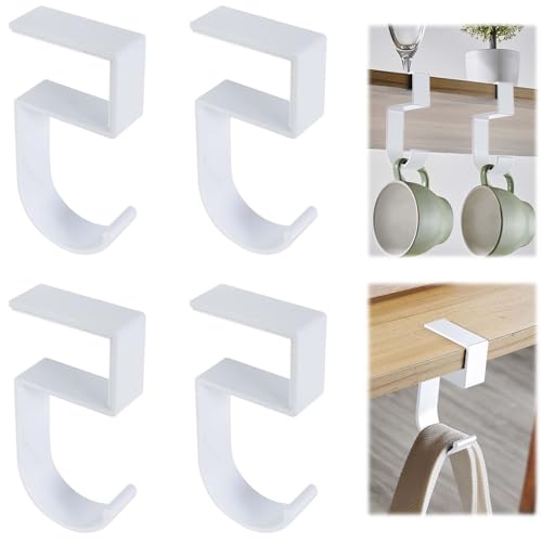 DecorDwell Ganchos de saco de mesa, suportes para sacos de mesa, suporte antiderrapante para mesa, pendurar saco de mesa para mesas (branco)