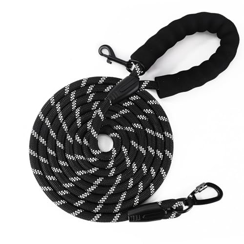 Wodondog Trela de treino para cães, 1,2 m e 1,5 m, 2 m, 3 m, 5 m, 10 m, 20 m, 30 m, trela longa com pega acolchoada para cães pequenos, médios e grandes