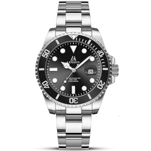 LN LENQIN Relógio homem relógios de aço inoxidável para homens relógio de quartzo analógico resistente à água relógios de pulso para homens com data relógios casuais de moda luminosos