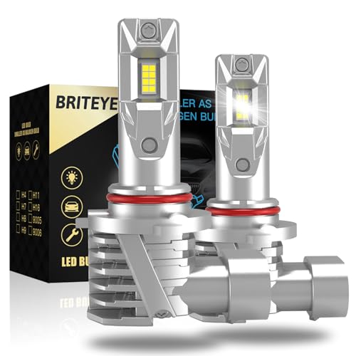 Briteye Lâmpada HB3 LED 60 Watts 12000 Lm 6500 Kelvin luz branca 400 % Brighter Conception Sans Câble Plug and Play para faróis de carro (2 lâmpadas)