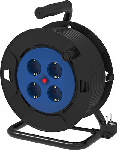 Silver Electronics - Enrolador de cabos multitomadas 4 tomadas 25 m