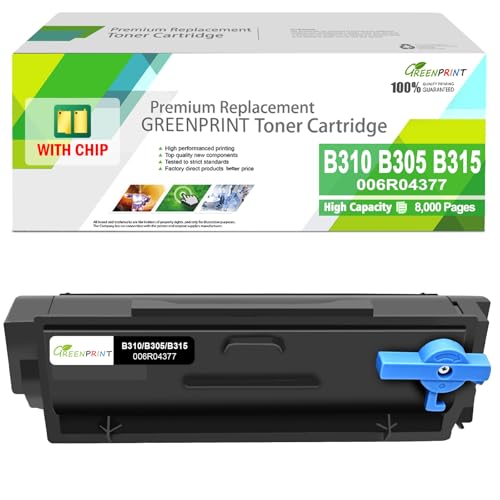 GREENPRINT 006R04377 Cartucho de toner B305 B310 B315 com chip de alta capacidade, 8000 páginas para impressoras Xerox B305 B310 B315 B305dni B310dni B310dni B315 cidadão 1 preto ro)