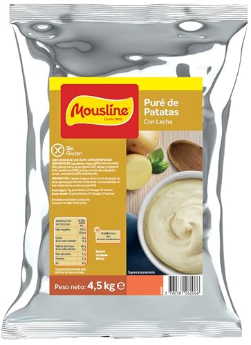 Mousline - Puré de batatas com leite instantâneo - ingredientes de primeira qualidade - preparação fácil e rápida - ideal para receitas fabricadas - 1 bolsa - 4,5 kg